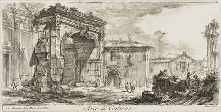 Arch of Galienus. I. Facade of the Church of S. Vito, plate 29 from Some Views of Triumphal Arches