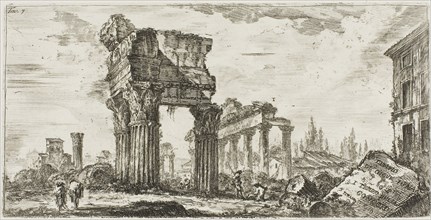 Temple of Jupiter Tonans [Jupiter the Thunderer]. 1. Temple of Concord, plate 7 from Some Views of