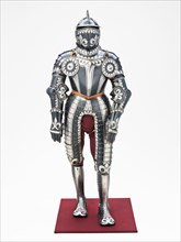 Black-and-White Field Armor, c. 1560, Northern German, Northern Germany, Steel with paint and
