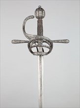 Rapier, c. 1610/30, German, probably Solingen, Solingen, Steel, silver, and wood, Overall L. 125 cm