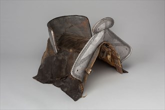 Saddle with Four Saddle Plates, c. 1540, Southern German, Southern Germany, Steel with gilding,