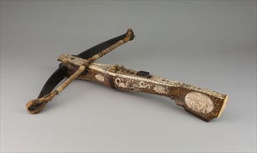Sporting Crossbow, 1600/25, German, Germany, Wood, steel, horn, bone, and cord, 10.2 x 64.1 x 63.5