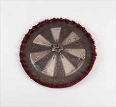 Shield (Rondache) with a Spiked Umbo, 1570, German, Germany, Steel, iron, fabric, and leather, Diam