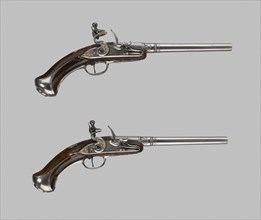 Flintlock Turn-Off Holster Pistol (One of a Pair), 1680/90 and 1732, Barrel Smith: Domenico