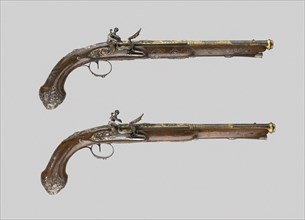 Pair of Presentation Flintlock Pistols in the Eastern Fashion, c. 1825, Gunsmith: Vergnes, (French,