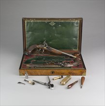 Cased Pair of Percussion Pistols with Accessories, 1814, Gunsmith: Jean Le Page French, 1746-1834,