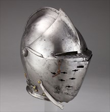 Close Helmet for a Boy, early 17th century with 19th century restorations, European, Europe, Steel,