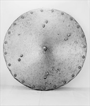 Circular Target, 16th century, German, probably Nuremberg, Germany, Steel, brass, and leather, Diam