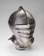 Close Helmet, c. 1520, South German, Probably Nuremberg, Nuremberg, Steel, H. 24.6 cm (9 3/4 in.)