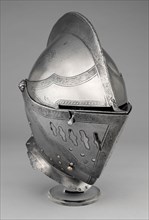Close Helmet for the Tourney, 1550/60, South German, Nuremberg, Nuremberg, Steel, H. 22.2 cm (8 3/4