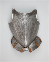 Breastplate, c. 1500, Spanish, Italy, Steel and leather, Wt. 5 lb. 15 oz.