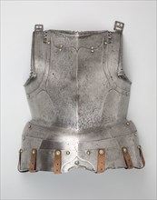 Breastplate with Associated Fauld, c. 1570, Northern German, Germany, northern, Steel and leather,