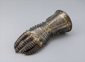 Gauntlet from a Tournament Garniture of a Hapsburg Prince, 1571, Attributed to Anton Peffenhauser