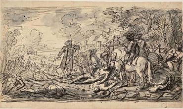 Cavalry Surveying the Wounded, n.d., Charles Parrocel (French, 1688-1752), or Joseph Francois