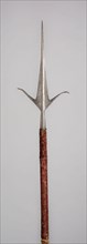 Friuli Spear, 1540/60, Italian, Italy, Steel, velvet covered wood (pine), and brass nails, L. 250.2