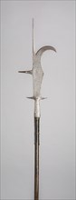 Bill, c. 1500, Italian, Italy, Steel, wood (chestnut), and brass, Blade with socket L. 69.8 cm (27