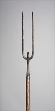 Military Fork, 1600/1700, French, France, Steel, wood (oak), and brass, L. 223.5 cm (88 in.)