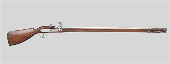 Matchlock Musket, c. 1640/60, Austrian, Vienna, Wien, Wood, walnut, and steel, L. 57 3/4 in.