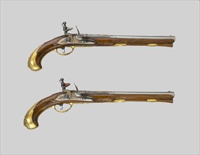 Pair of Flintlock Pistols, 1700/30, Johann Jacob Behr, Flemish, Maastricht or Liège, Germany,
