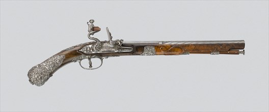 Flintlock Pistol, 1670/80, Gunsmith: Vincenzo Marini (Italian), Brescia, Barrel signed Lazzarino