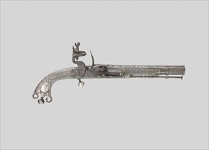 Flintlock Belt Pistol, 1775, Scottish, Leigh, Thomas Murdoch, active 1775-1790, Scotland, Steel,