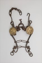 Curb Bit, late 16th century, Italian, Italy, Iron, steel, and brass, Wt. 2 lb