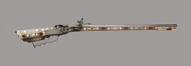 Wheellock Rifle, 1625/50, East German of Polish (Silesia, possibly Teschen), Germany, Steel,