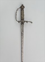 Smallsword, c. 1640/60, Western European, Europe, western, Iron, steel, brass, and wood, Overall L.