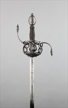 Rapier, c. 1640, Western European, Europe, western, Steel, wood, and iron, Overall L. 129 cm (50