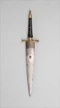 Plug Bayonet, 1686, English, England, Steel, wood, brass, and silver, L. 42.5 cm (16 3/4 in.)