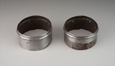 Pair of Turning Rerebrace Plates, c. 1540/60, German, Germany, Steel, Diameter:  11.43 cm (4 1/2 in