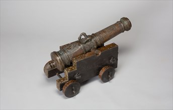 Model Field Cannon with Carriage, 1693, Austrian, Austria, Bronze, iron, wood, and copper, Length