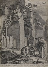 The Prophet Elie Arriving at the House of Sareptas’ Widow, 1604, Jan Saenredam (Netherlandish,
