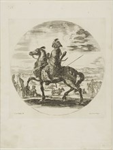 Black Horseman, c. 1651, Stefano della Bella, Italian, 1610-1664, Italy, Etching on paper, 190 x