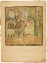 Street Scene, c. 1891–94, Maurice Prendergast, American, 1858-1924, United States, Color monotype