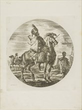 Black Horseman, c. 1651, Stefano della Bella, Italian, 1610-1664, Italy, Etching on paper, 190 x
