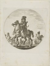Hungarian Horseman, c. 1651, Stefano della Bella, Italian, 1610-1664, Italy, Etching in black on