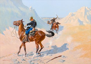 The Advance-Guard, or The Military Sacrifice (The Ambush), 1890, Frederic Remington, American,