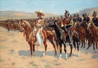 The Mexican Major, 1889, Frederic Remington, American, 1861–1909, New York, Oil on canvas, 87 × 124