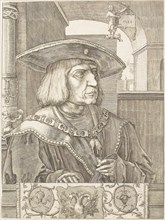 Emperor Maximilian I, 1520, Attributed to Jan Müller (Dutch, 1540-1617), after Lucas van Leyden