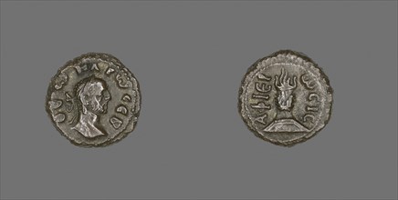Coin Portraying Emperor Carus, AD 282/283, Roman, minted in Alexandria, Egypt, Roman Empire,