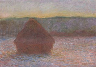 Stack of Wheat (Thaw, Sunset), 1890/91, Claude Monet, French, 1840-1926, France, Oil on canvas, 64
