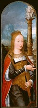 Saint Catherine, c. 1520, Jean Bellegambe, French, c. 1470–1535/36, France, Oil on panel, 32 1/2 ×