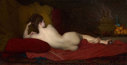 Odalisque, 1874, Jules Joseph Lefebvre, French, 1836-1912, France, Oil on canvas, 102.4 × 200.7 cm