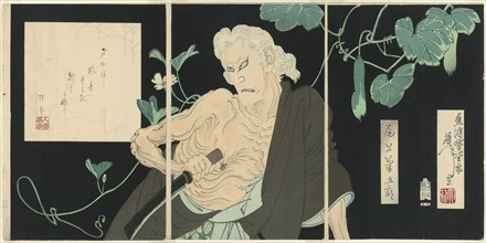 Onoe Kikugoro V as Ibara, About 1890, Tsukioka Yoshitoshi, Japanese, 1839-1892, Japan, Color