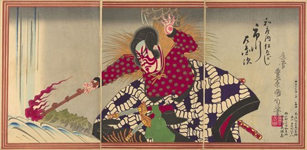 The actor Ichikawa Sadanji I as Watonai, 1883, Toyohara Kunichika, Japanese, 1835-1900, Japan,