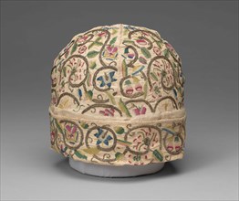 Man’s Cap, 1601/25, England, Linen, plain weave, embroidered with silk floss and