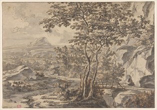 Italian Landscape with a Bridge, 1642/52, Jan Both, Dutch, c. 1618-1652, Holland, Pen and brown