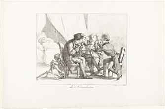 The Consultation, 1820, Eugène Delacroix (French, 1798-1863), printed by Charles Étienne Pierre