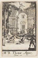 Martyrdom of Saint Thomas, plate six from The Martyrdoms of the Apostles, n.d., Jacques Callot,
